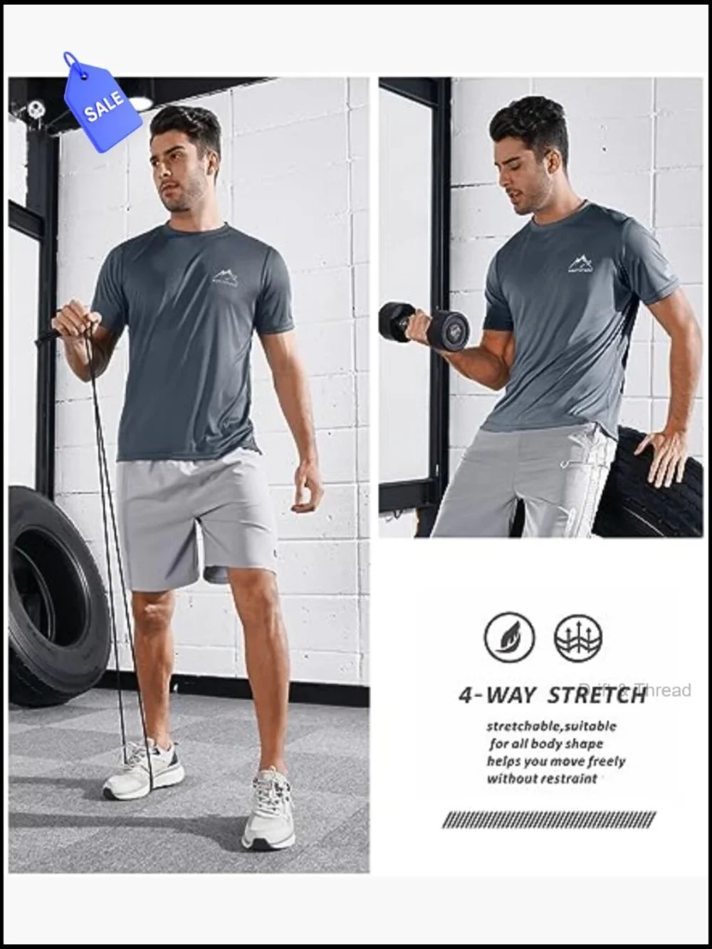 Men's UPF 50+ Sun Protection Shirt Short Sleeve Rash Guard Athletic T-Shirt
